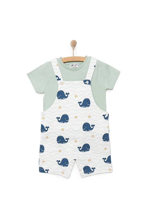 ebebek Hello Baby HelloBaby Basic Erkek Balina Desenli Şort Salopet-Tshirt Erkek Bebek