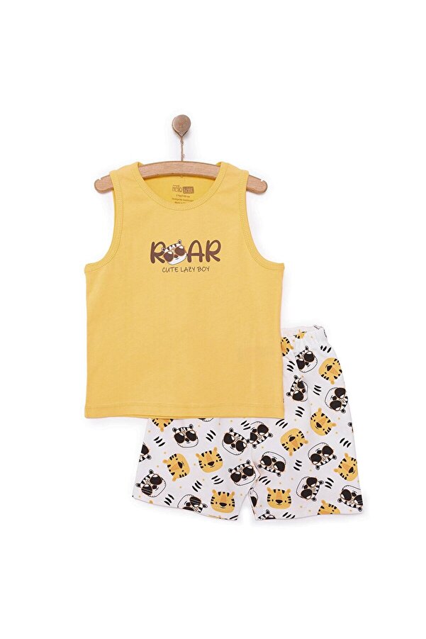 ebebek Hello Baby HelloBaby Basic Erkek Kaplan Baskılı Atlet-Şort Erkek Bebek