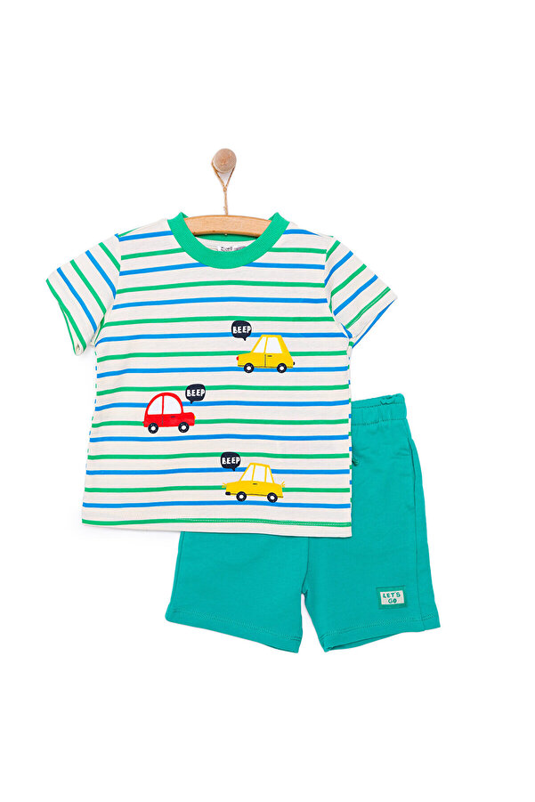 ebebek Hello Baby HelloBaby Cars&Roads Erkek Tshirt-Şort Erkek Bebek