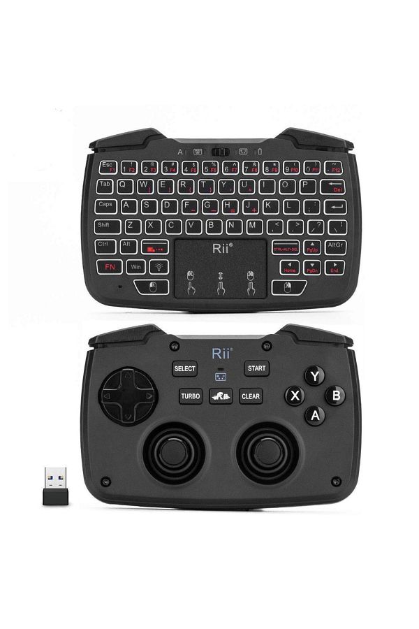 Choice-Enlish keyborad Rii RK707 2.4GHz Wireless Portable Game Controller Keyboard Mouse Combo Turbo Functi 1
