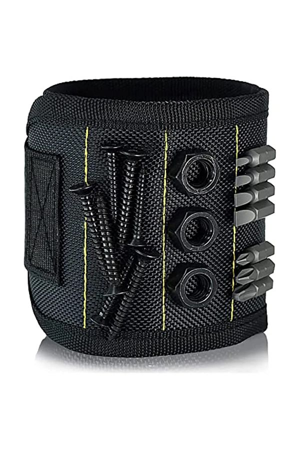 Choice-3 Rows Of 9 Magnets Magnetic Wrist Strap For Fixing Screws, Nails, Drill Bits, Wrist Tool With Stron 1