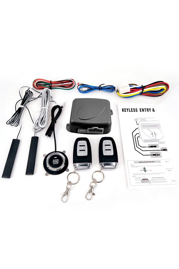 Choice-black 9Pcs Car SUV Switch Keyless Entry Engine Start Alarm System Push Button Remote Starter Stop Au 1