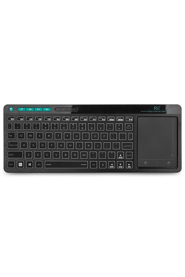 Choice-English Keyboard Rii K18+ Wireless Keyboard US/FR/HE Mini Keyboard With Touchscreen 3-LED Color Back 1