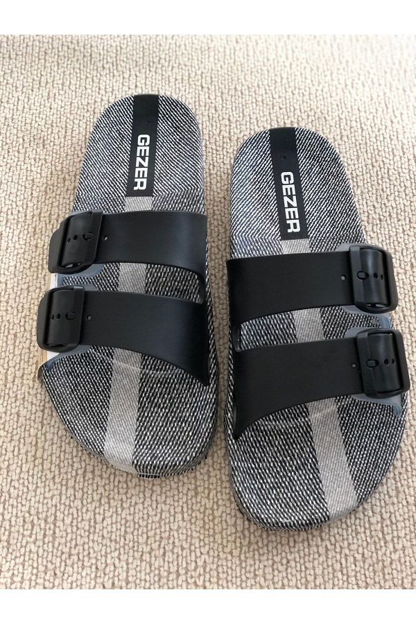 GEZER-Non-Slip Sole Indoor Balcony Bathroom Garden Pool Beach Men's Slippers 1
