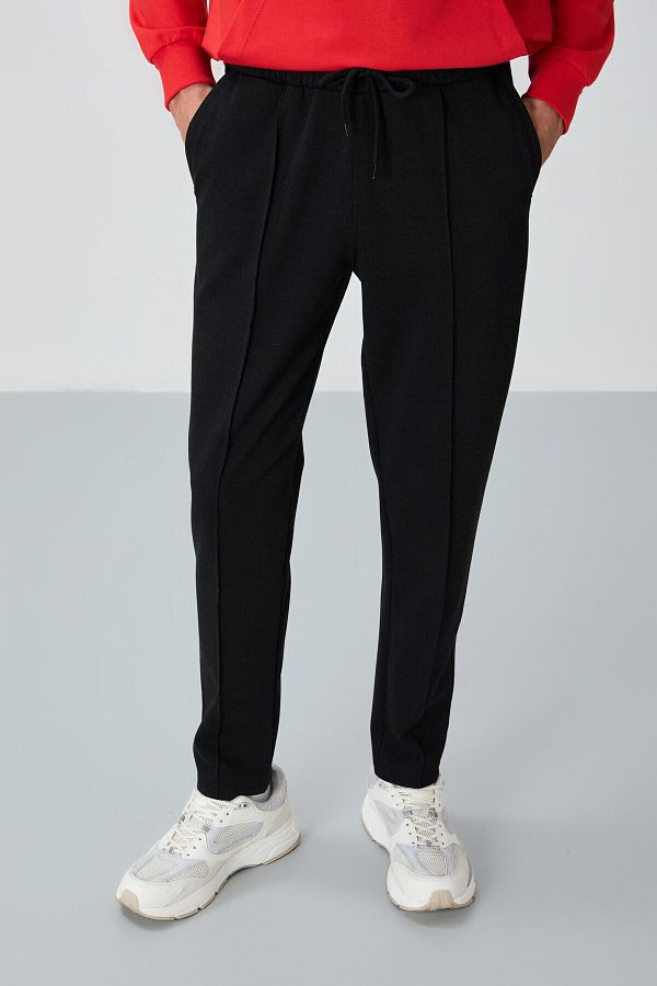 AIR JONES-Melted Black Jogger Men's Sweatpants - 82114 1