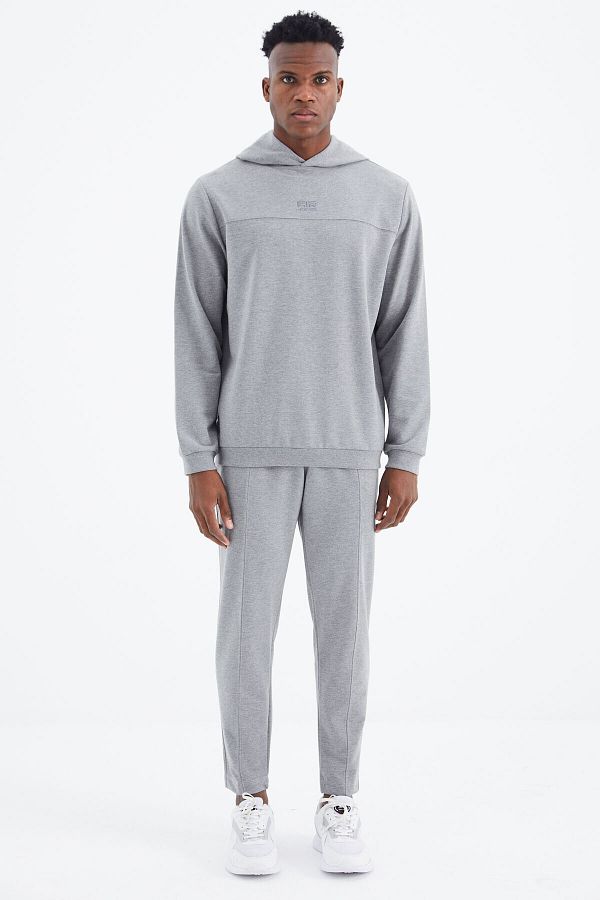 AIR JONES-Kelvin Grey Melange Kelvin Basic ανδρική φόρμα - 85230 1