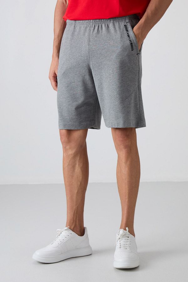 TOMMY LIFE-Pantaloni scurți pentru bărbați, cu imprimare, din bumbac, grosime, moale, cu textura confortabilă - 81263 1