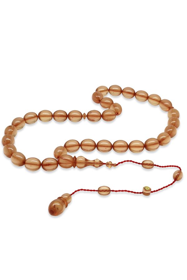 Tesbihane-Transparent Catalin Rosary in Barley Cut with System, Everyone with Master Workmanship 1