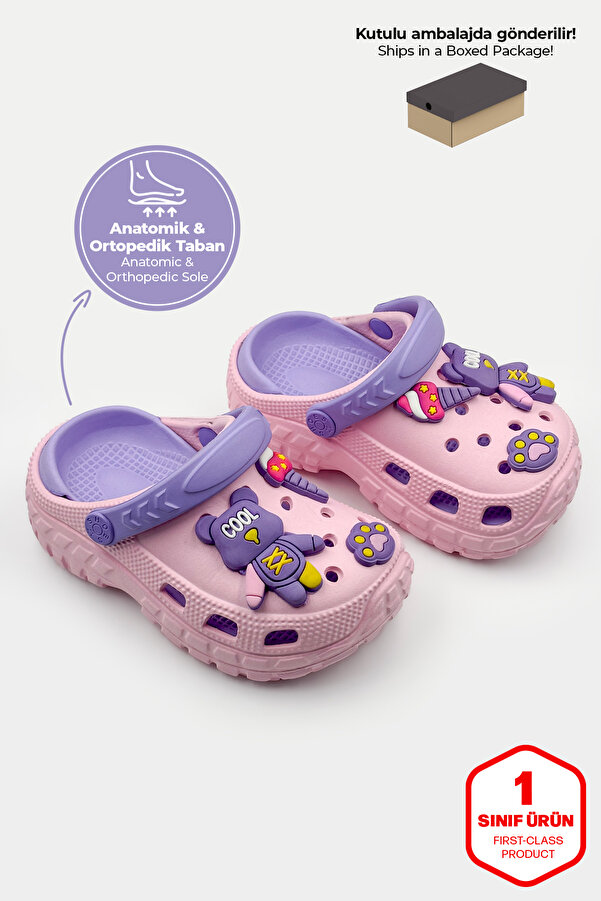 Beınsteps Çocuk Terlik Emoji Figürlü Okul Kreş Plaj Havuz Günlük Kız Çocuk Terlik & Sandalet