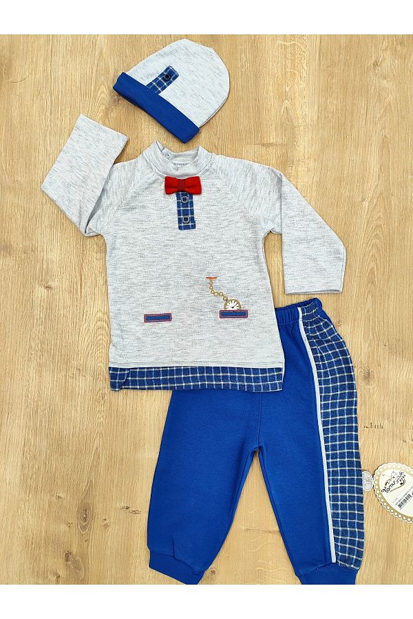 Tomuycuk-3-Piece Baby Boy Suit Sweat Long Sleeve Newborn Baby Suits Outfits Baby Clothing 1