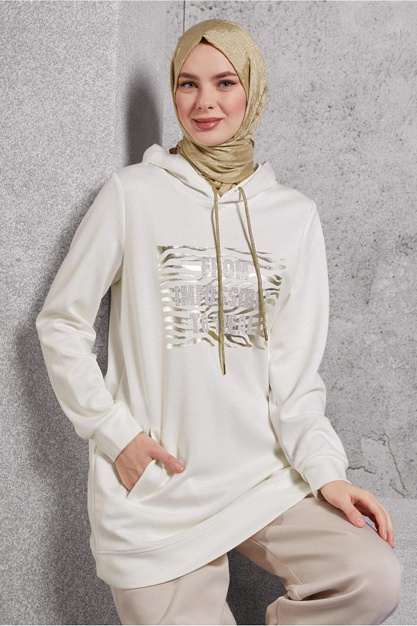 Alvina-45111 Model Printed Tunic Tracksuit 1