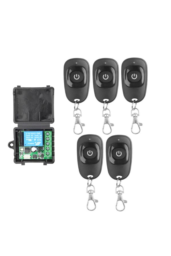 Choice-5Remote 1 Receiver 433Mhz Universal Wireless Remote Control Switch DC 12V 1CH Relay Receiver Module 1