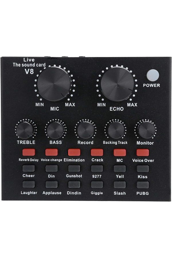 fulina-V8s Professional Live Sound Card,Dual DSP sound beautification,intelligent noise reduction 1