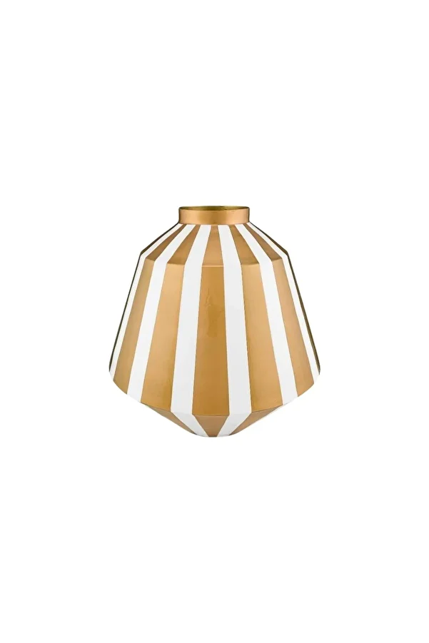 Pip Studio-Vaza decorativă, din metal, Pip Studio, White-Gold, 35 cm, colecția Royal Dot Delight 1