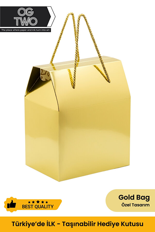 OGTWO Premium Konsept Tasarım Hediye Kutusu & Çanta Boş Karton Hediye Paketi Hediyelik Kutu - 24x14x20cm