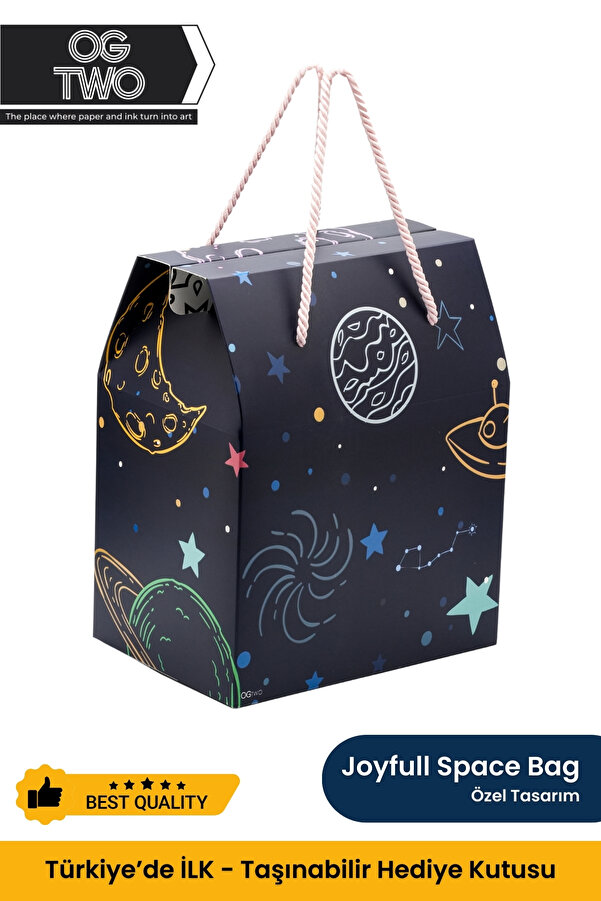 OGTWO Premium Konsept Tasarım Hediye Kutusu & Çanta Boş Karton Hediye Paketi Hediyelik Kutu - 24x14x20cm