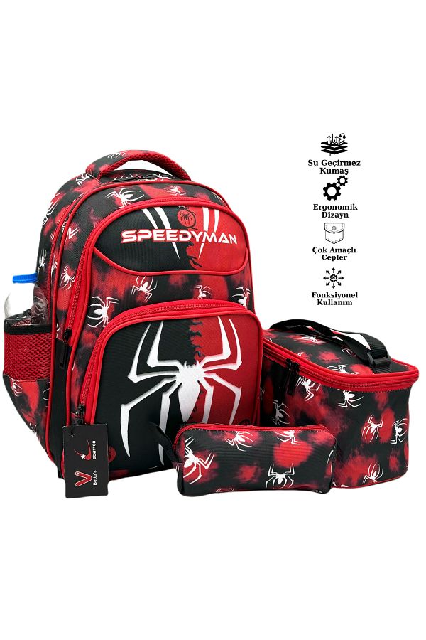 Bevitton-Speedma Black First Schoolbag 3Pcs Character Patterned for Boy Uls-8964 1