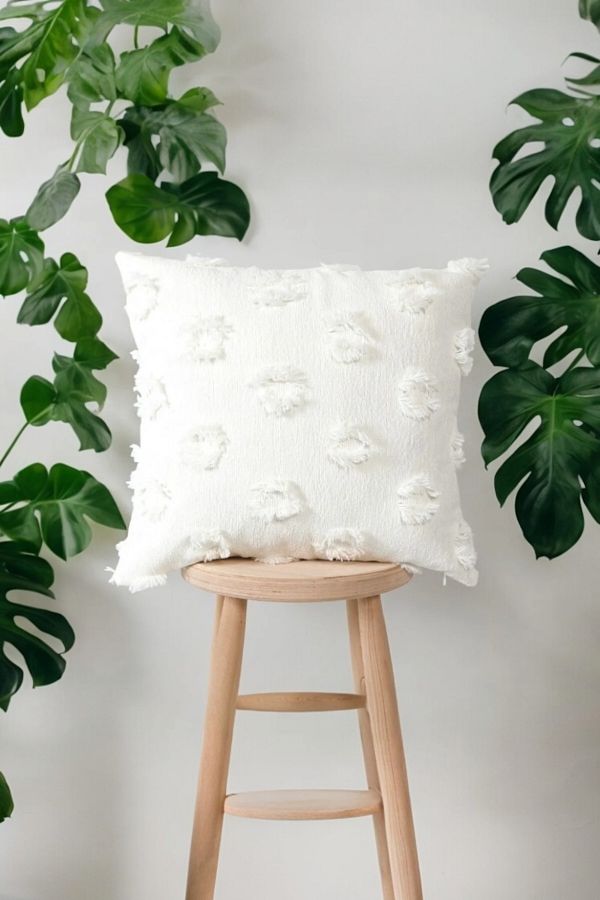 Guloglu Home-Bohemian Style Cream Embroidered Decorative Throw Pillow Case 2 Pieces 1