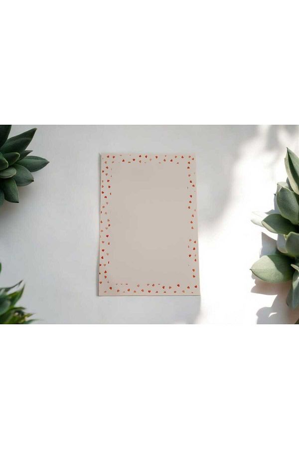 Ez&Tu Stıcker-A5 Czech Pluck Memo Pad – 47 Sheets, Heart Pattern, Note and Planning Paper 1