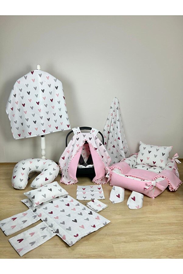 Aras Collection Bebe Muslin 14 Parçalık Bebek Seti – Doğal, Yumuşak ve Konforlu!