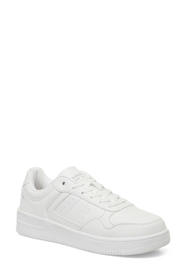 Kinetix-Men's Comfort Sole Microfiber White Sneaker Sports Shoes - Men Sport Shoes 1