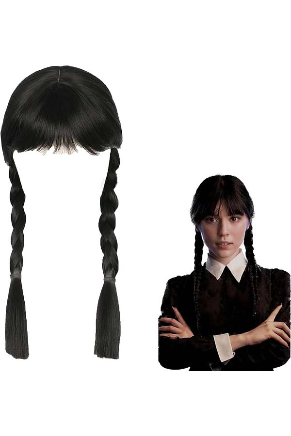 MERTONLİNE-Wednesday Black Braided Wig (4767) - Cgl6332-5083 1