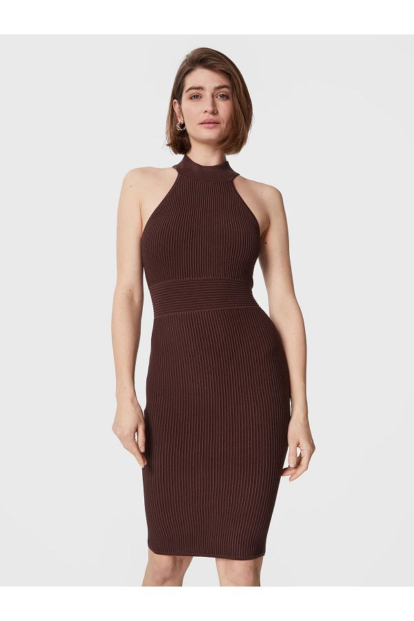 Guess-Knit dress Brown Adults 1