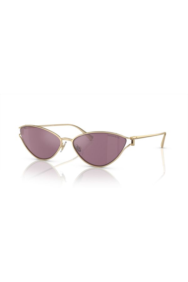 Tiffany-نموذج 0TF3095 6194AK61 عين القطة المعدنية باللون الذهبي الباهت للإناث البالغات 1