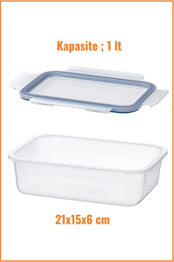 IKEA-1 Lt. Plastic Storage Container with Lid 1