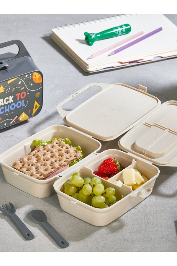 Mapple Home-Portable Compartment Lunch Box, Patterned Lunchbox Food Storage Container 1