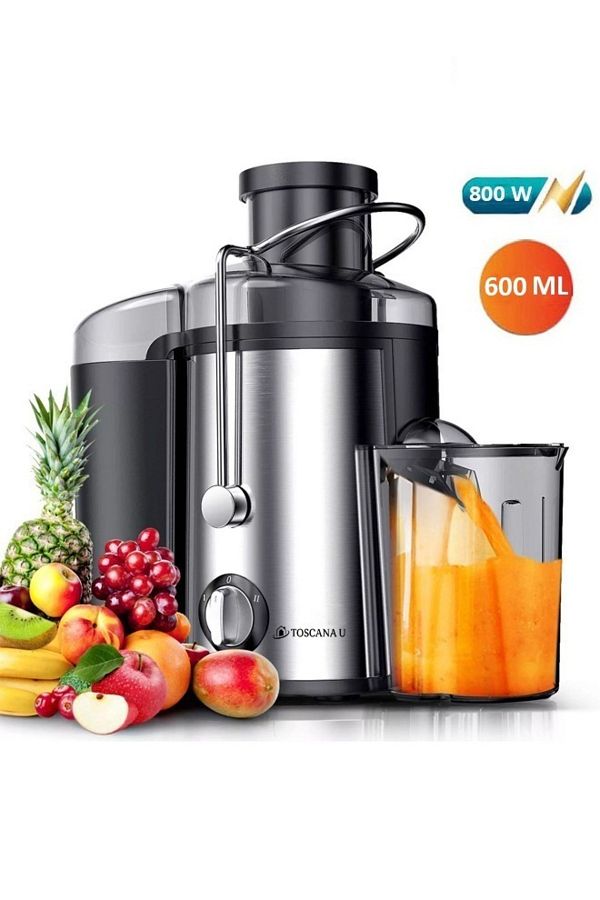 TOSCANA U-Electric fruit and vegetable juicer with a power of 800 watts and a capacity of 600 ml 1