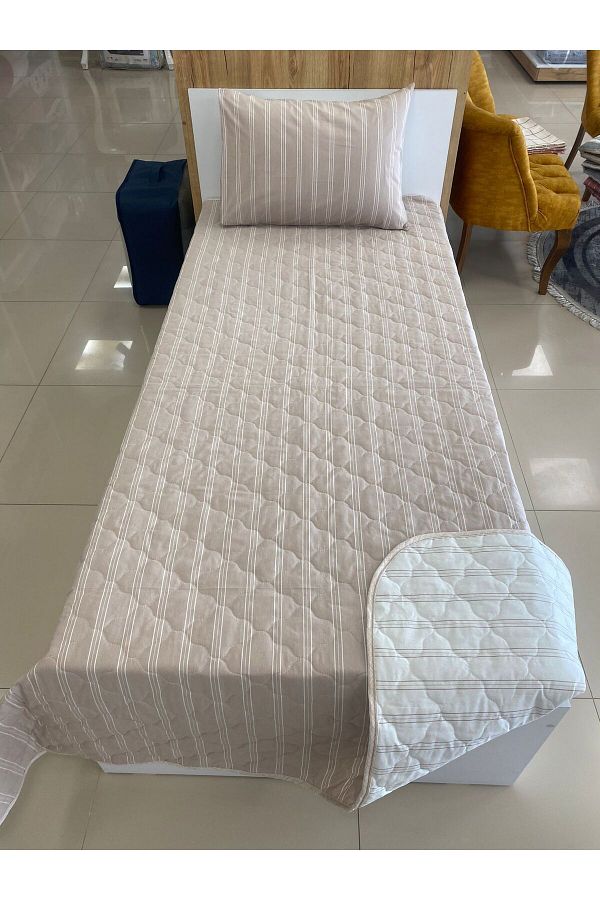Ceyizza-Single Double Sided Quilted Bedspread Set 1