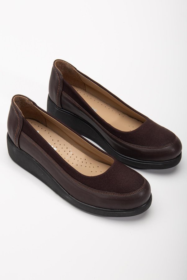 Dilimler Ayakkabı Women's Casual Shoes Brown Stretch Orthopedic