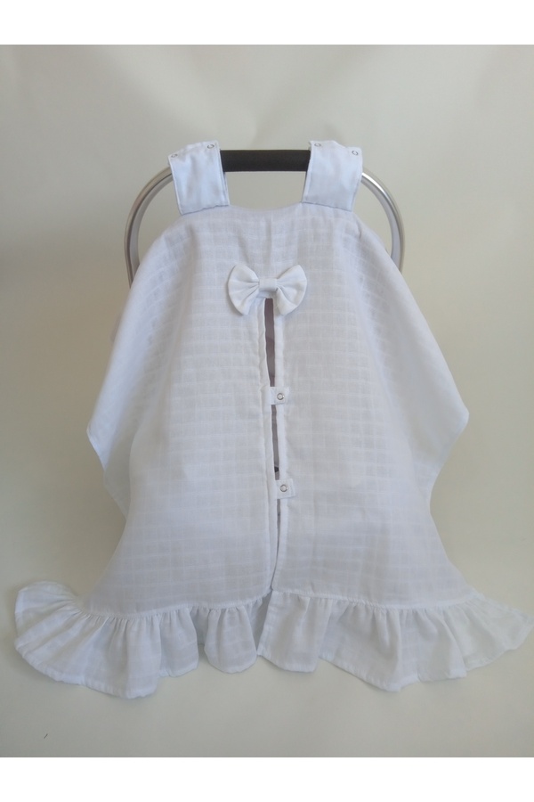 Wenaris % 100  Pamuk Fırfırlı Müslin Puset Örtüsü (1.SINIF MÜSLİN)