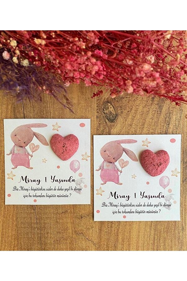 gizemli tohumlar Tohumlu Kart 50 Adet Doğum Günü ,baby Shower,hediyelik