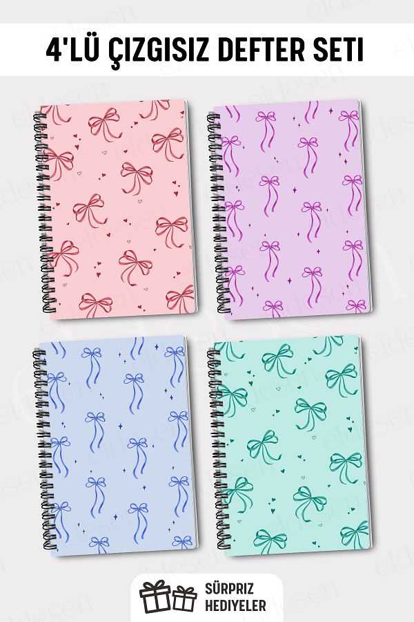 Eldesen Tasarım-School Notebook Set - A5 / 50 Sheets, 100 Sheets, 4 Counter 1