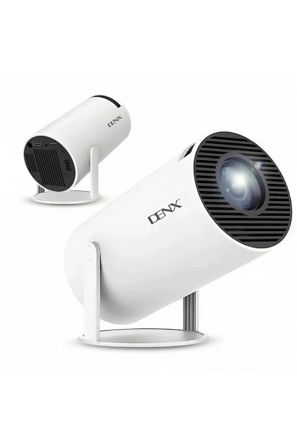 Denx-Smart Mini Projector, Portable Built-in Wi-Fi, Android 11, FHD 1080P Projector Supports 50,000 H 1