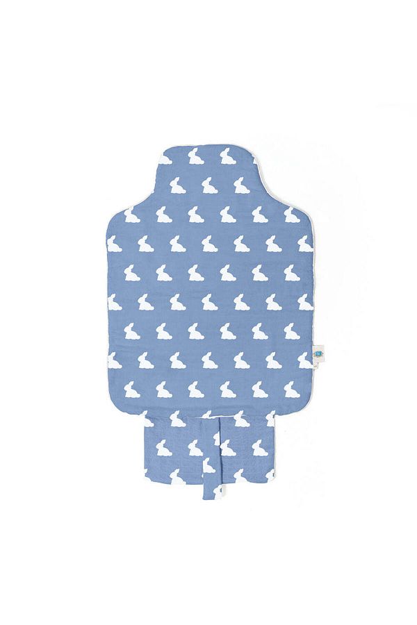 DEUX LAPINS-Practical Foldable Changing Mat with 100% Cotton Bag - Mono Lapin Royal Blue 1