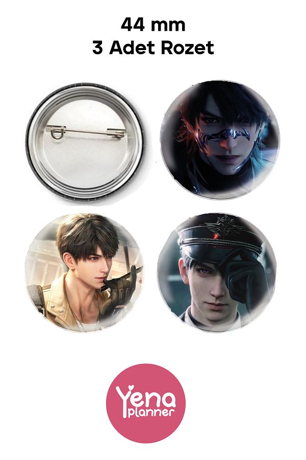 Yenaplanner-Love and Deepspace Caleb Bag Ornament/Badge Set 1