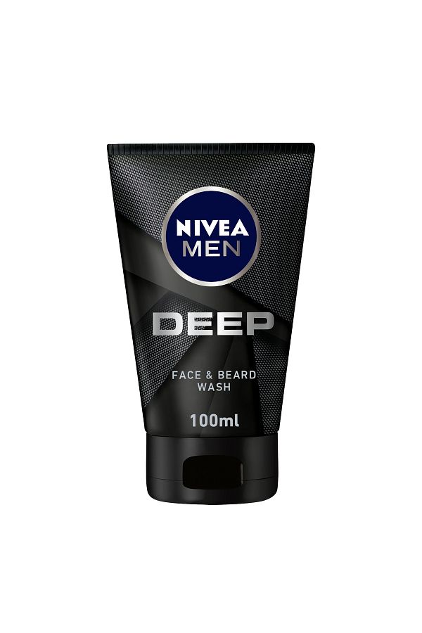 NIVEA-MEN DEEP Cleansing Face & Beard Wash, Active Charcoal, 100ml 1
