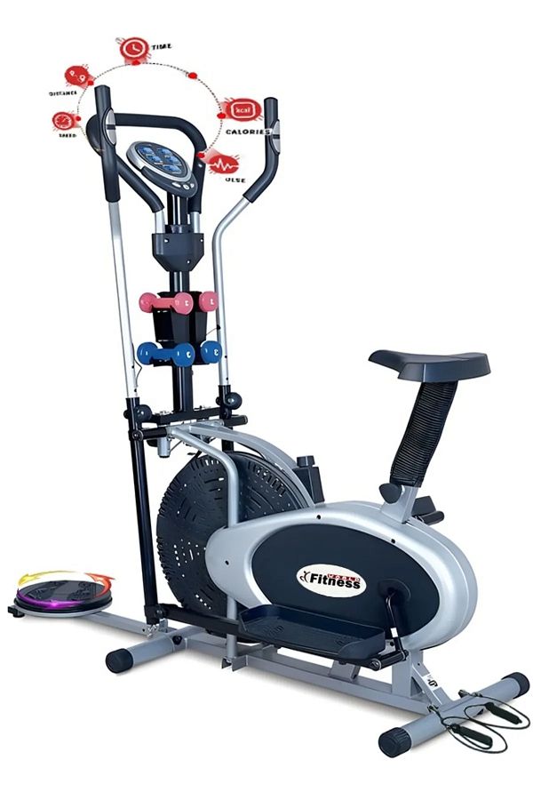 Cady One-An advanced 3-in-1 Orbitrek exercise bike with a rotating disc for waist sculpting and dumbbells 1