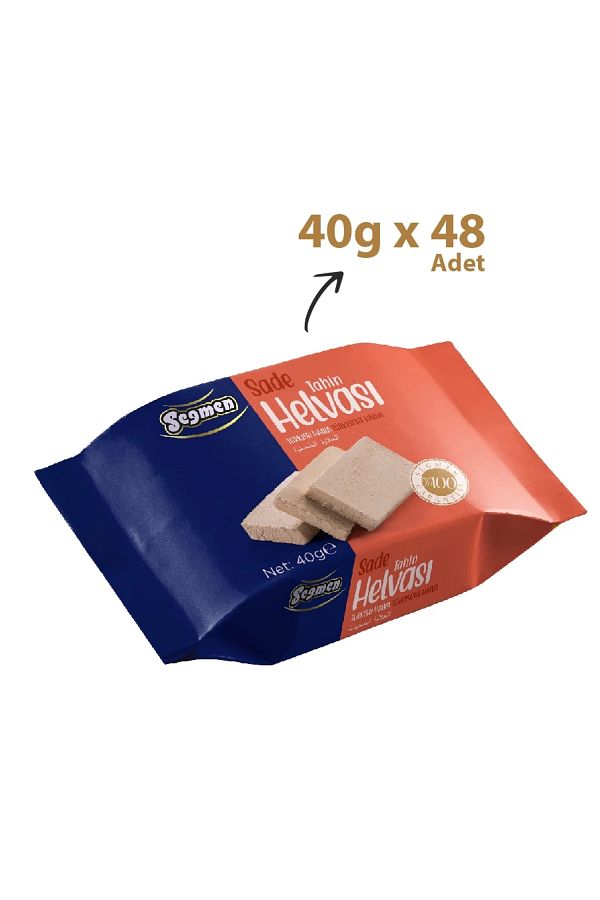 Seğmen-40g Plain Tahini Halva - Pack of 48 1