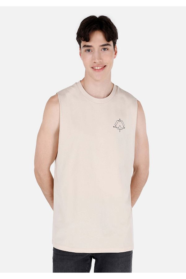 Colin's-Regular Fit Men's Beige Undershirt 1