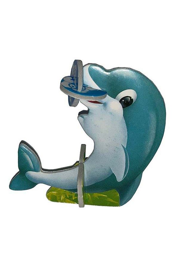 Generic-5-Piece Mini Animal Blocks 3D Puzzle Set Dolphin 1
