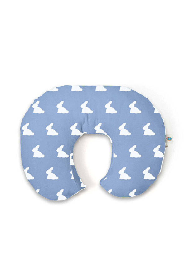 Deux Lapins %100 Pamuk Mono Lapin Royal Blue Pamuklu Müslin Bebek Emzirme Destek Yastığı