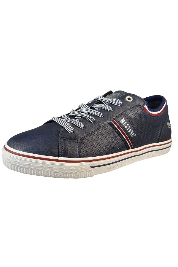 Mustang-Herren Low Sneaker Low Top 4147309 Blau 820 Navy Kunstleder 1