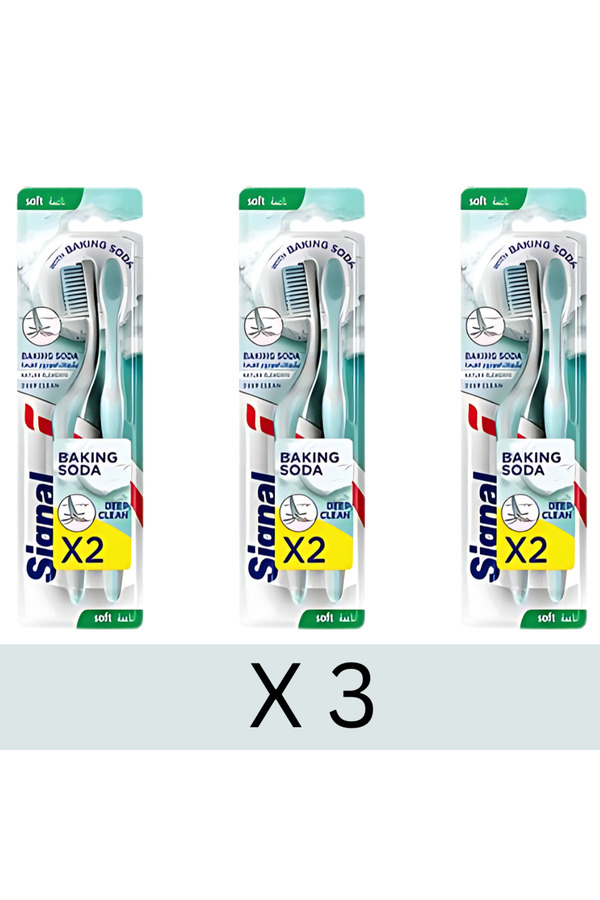 Signal-Nature Elements Complete 8 Toothbrush, Deep Clean, Baking Soda Infused, Pack of 2 x3 1