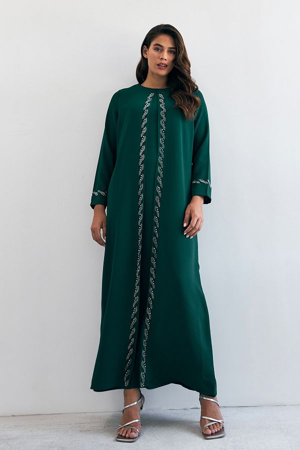 VAVİNOR-Lara Plus Size Evening Dress - Khaki 1
