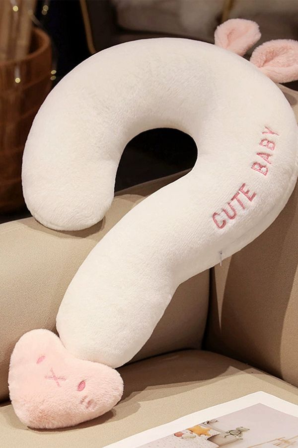 Ecrou-Unicorn Soft Soft Plush Neck Pillow Ecru 45 X 45 cm 1