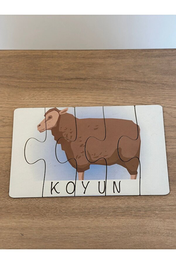 Karter İnovasyon Hayvanlar Öğrenme Eşleme Puzzle Kartı, Puzzle Eğitici Oyuncak, Montessori Eğitim Oyuncak, Motor Zeka